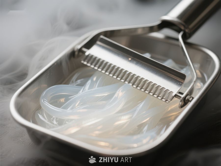 金属刨丝器与透明食材 416