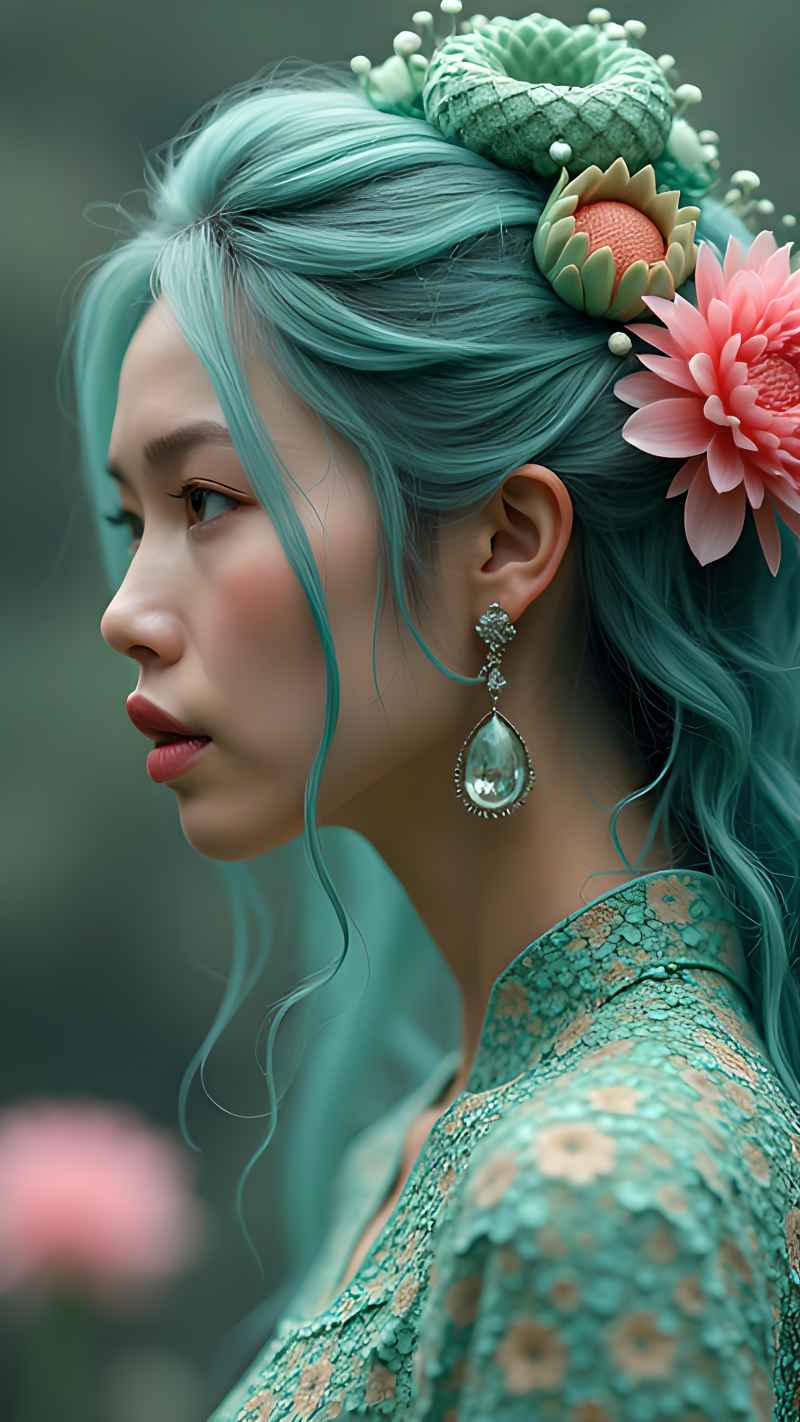 森林系列五颜六色古风艺术美女 41