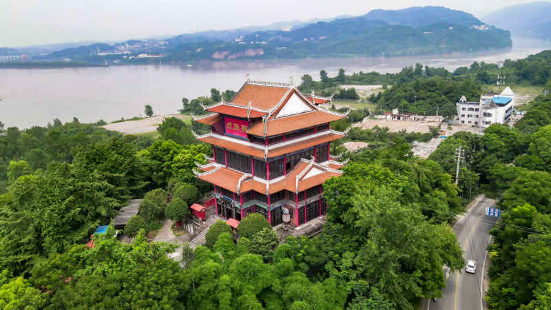 湖北宜昌城市风光航拍摄影图