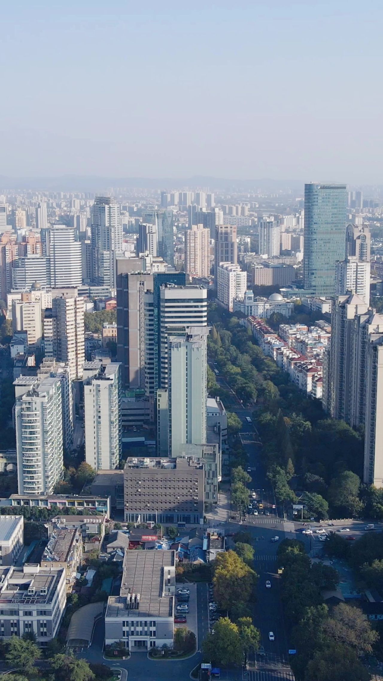城市航拍江苏南京河西金融中心