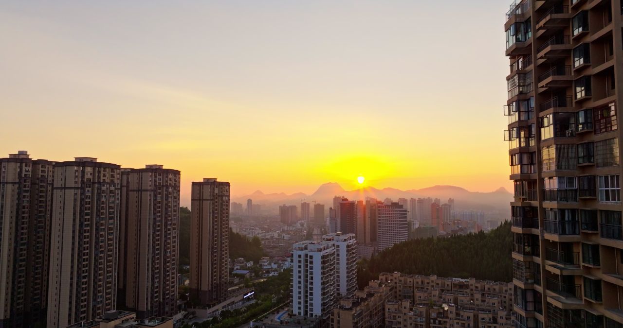 贵州安顺平坝城市风光航拍 12