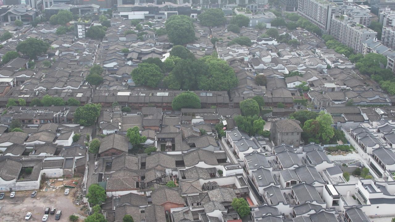 航拍福建福州城市风光