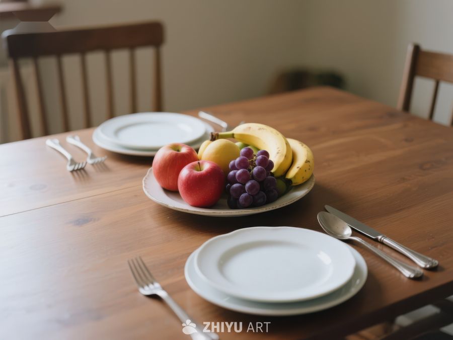 餐桌上的水果与餐具 53