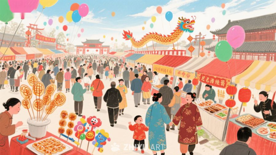 热闹非凡的节日集市 806