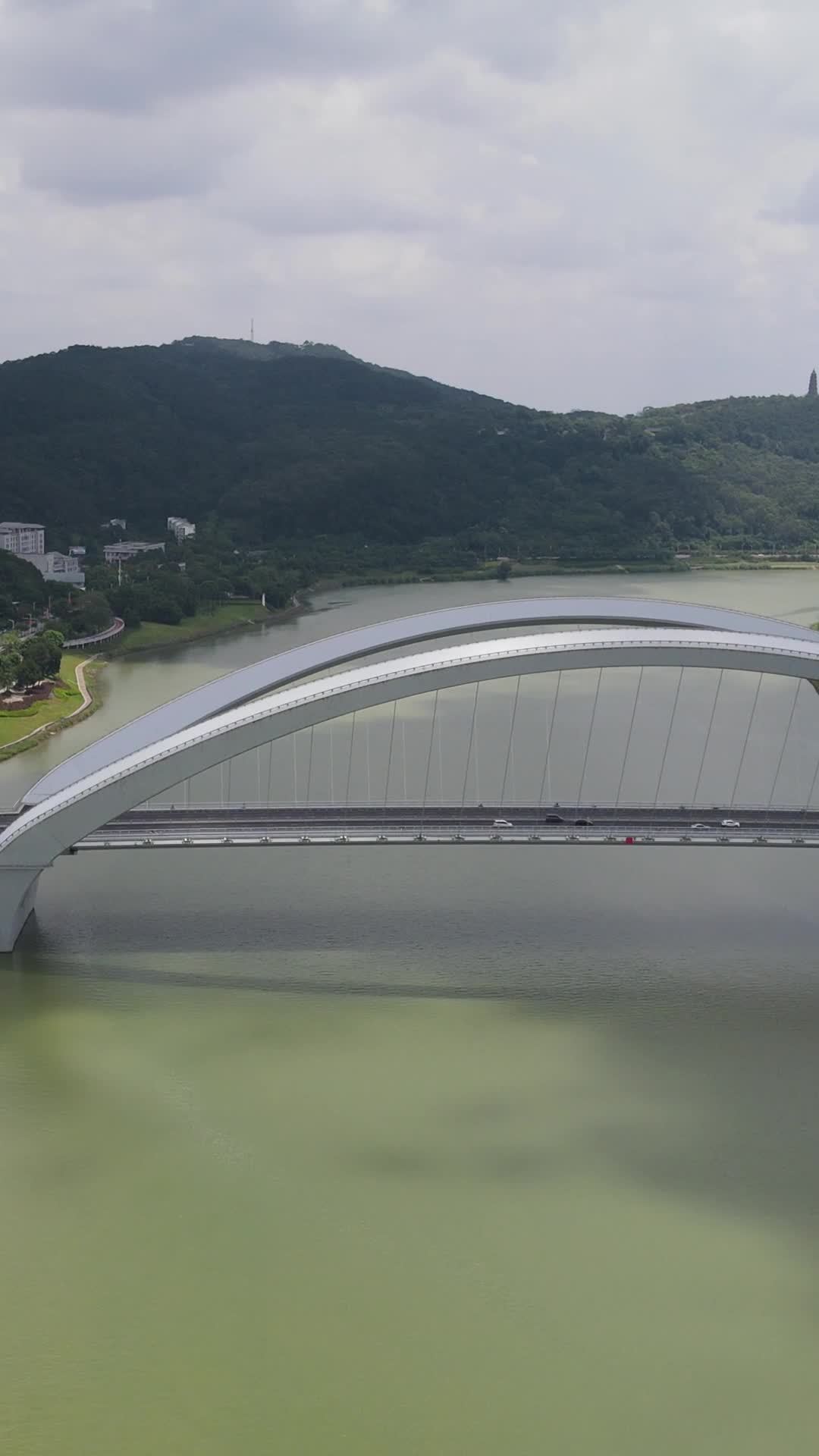现代桥上风景