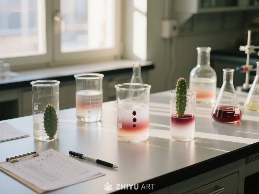 实验室中的植物与化学溶液实验 490