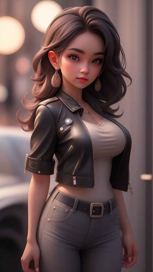 穿牛仔的女孩