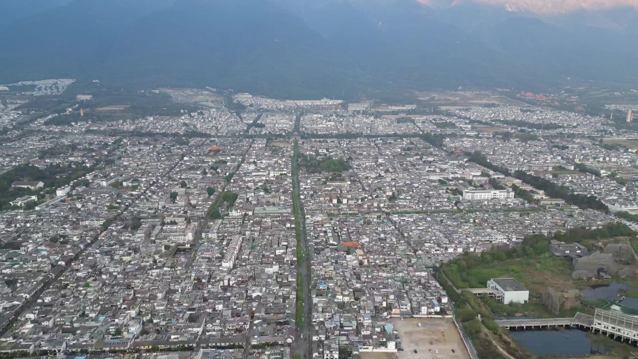 航拍 云南 大理古城 4A景区 全景