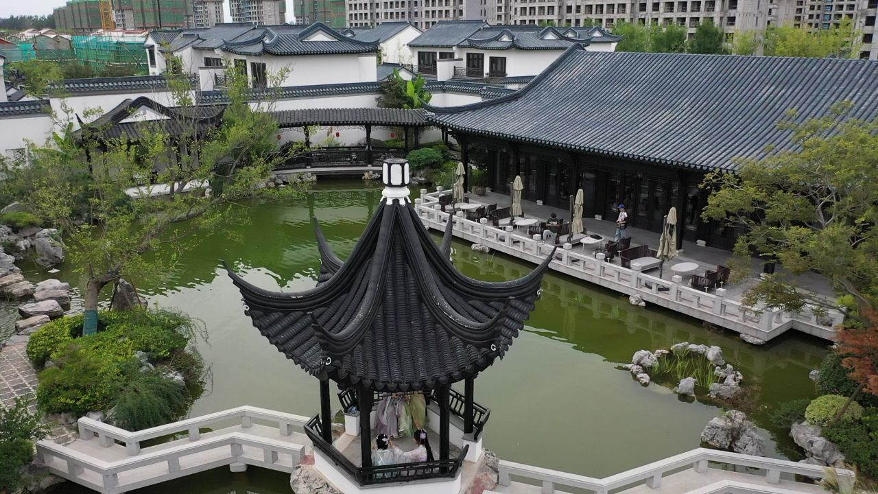 中式建筑航拍 6
