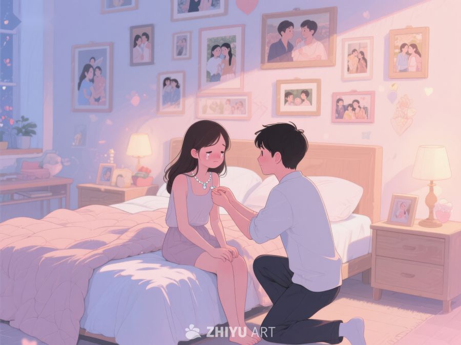 温馨卧室中的求婚瞬间 798