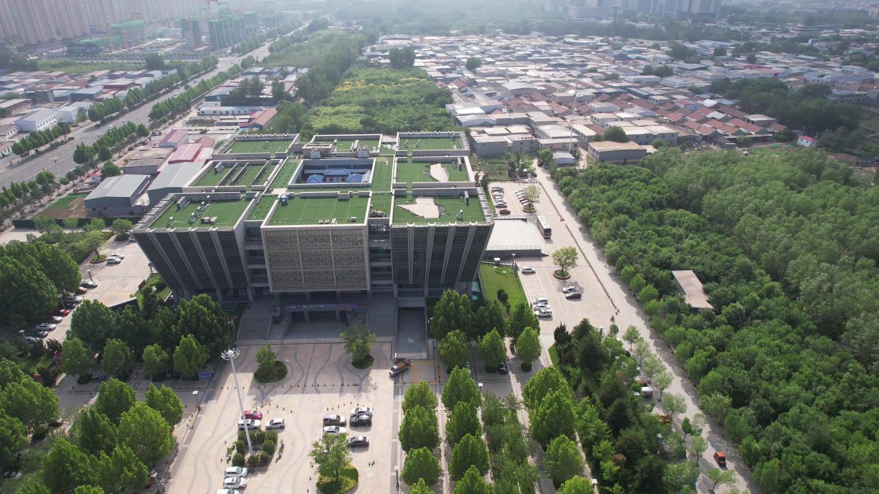 河北沧州城市风光地标建筑航拍