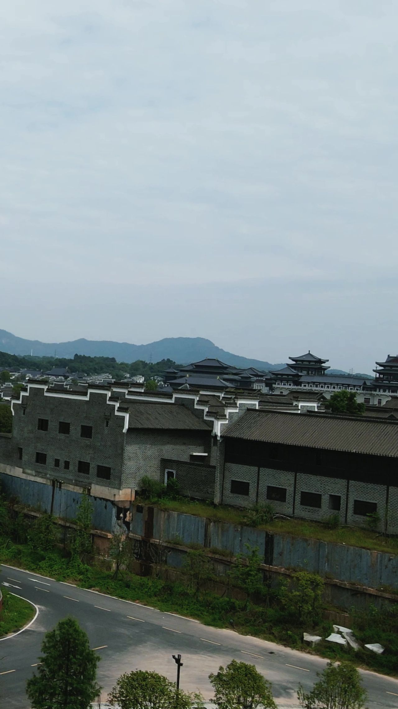 湖南长沙窑埠古镇竖屏航拍