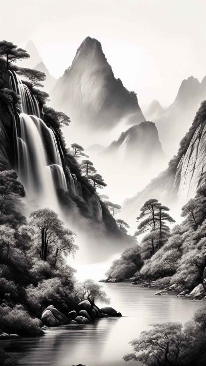 山水风景插画 46
