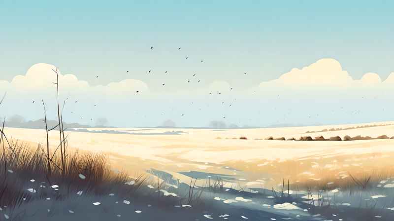 冬季唯美创意背景插画图 86