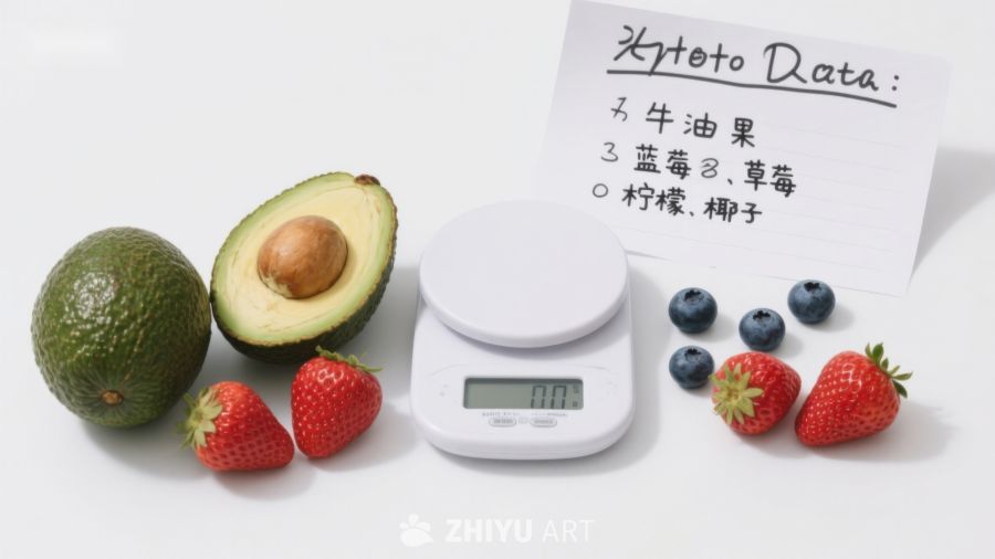 牛油果、草莓与蓝莓的健康食材组合 291