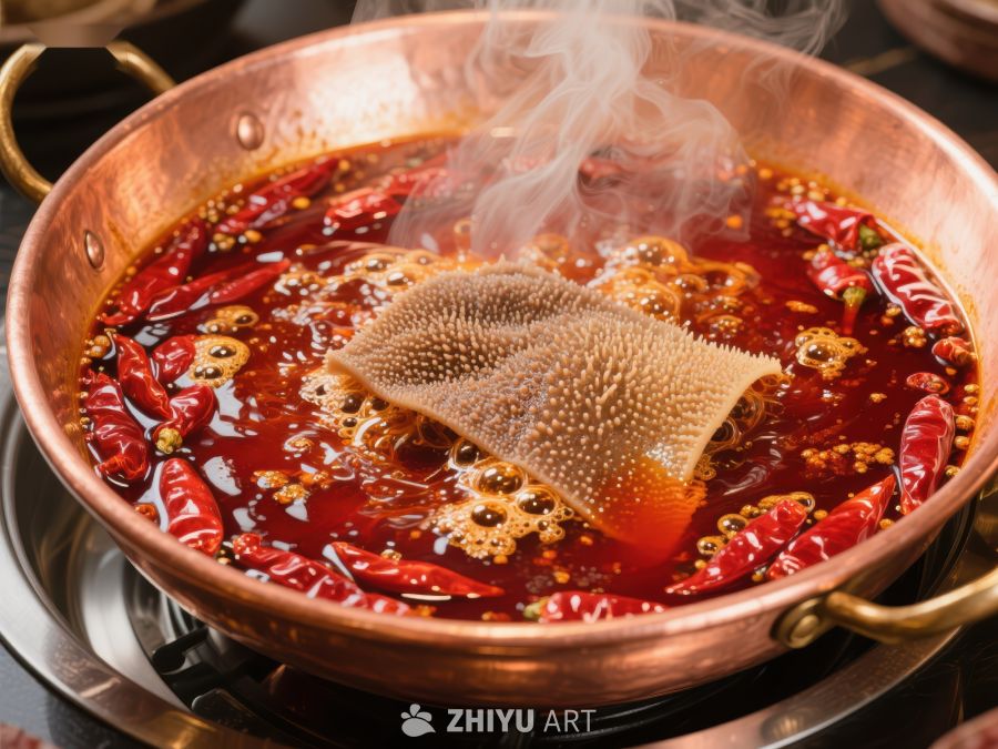 热气腾腾的麻辣火锅 903