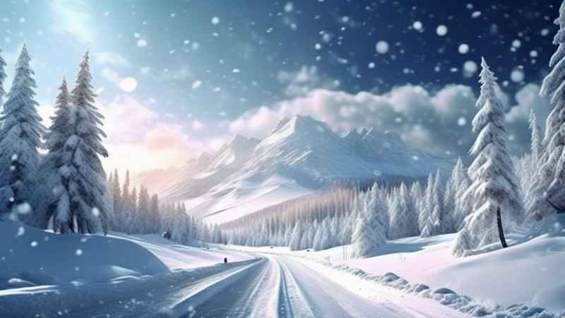 美丽冬季雪景 61