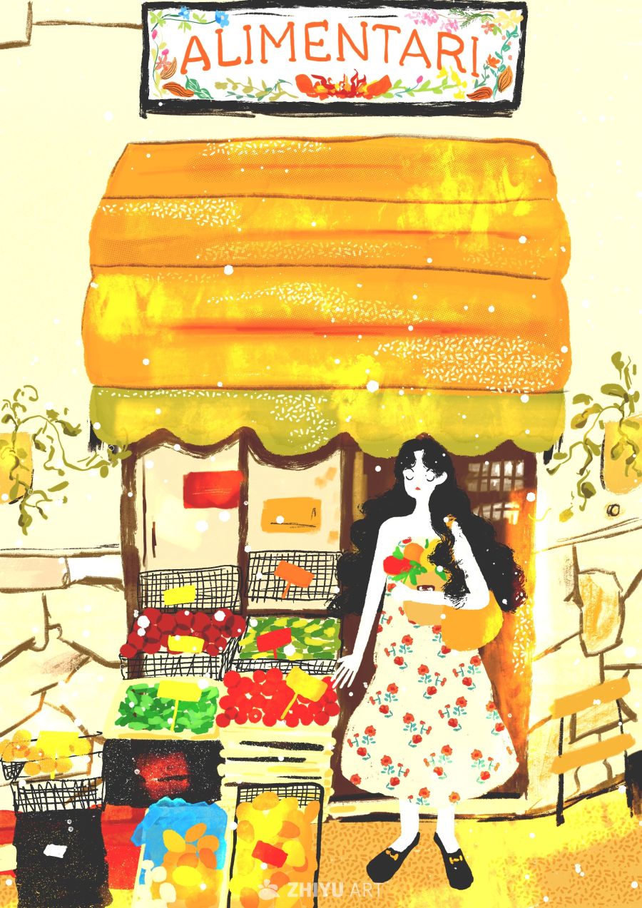 原创治愈插画作品素材四季节气节日自然 84