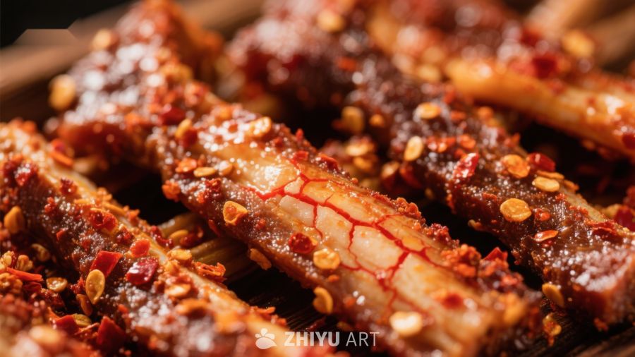 香辣烤排骨，诱人美味
