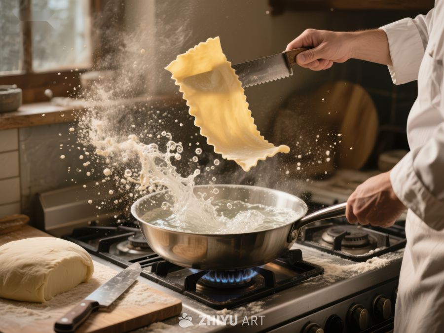 厨师烹饪意大利面 114
