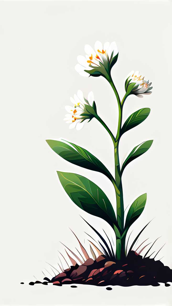 小花白色背景