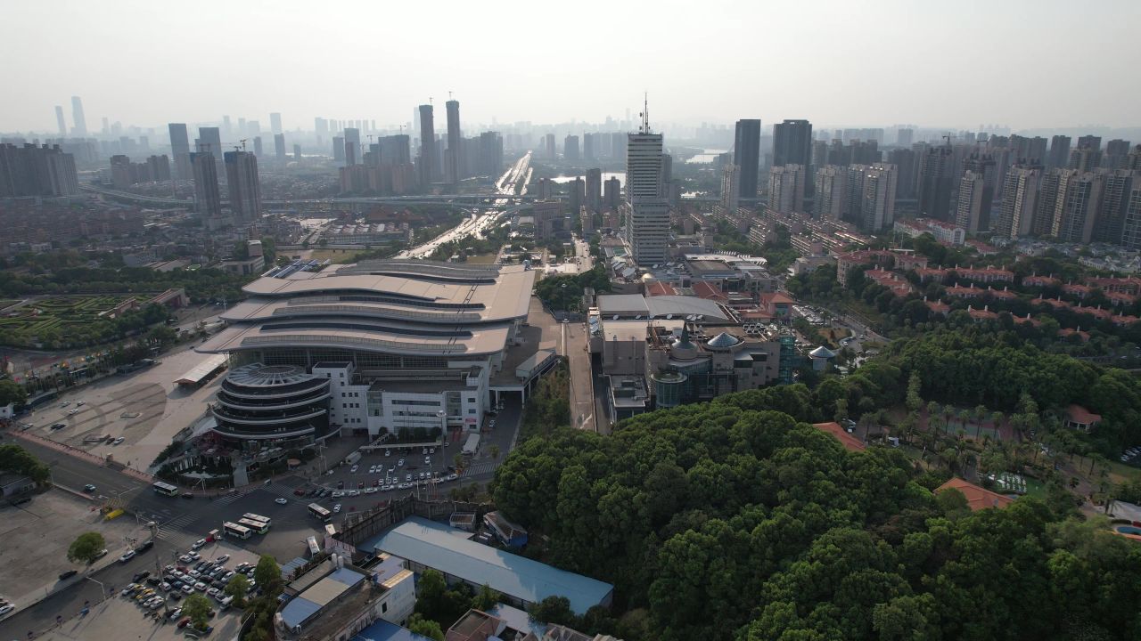 湖南长沙城市风光地标建筑航拍 