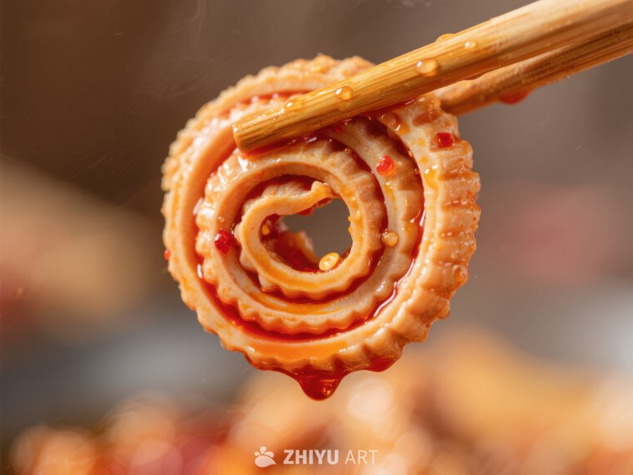 麻辣鱿鱼圈，筷子夹起的美味瞬间 969