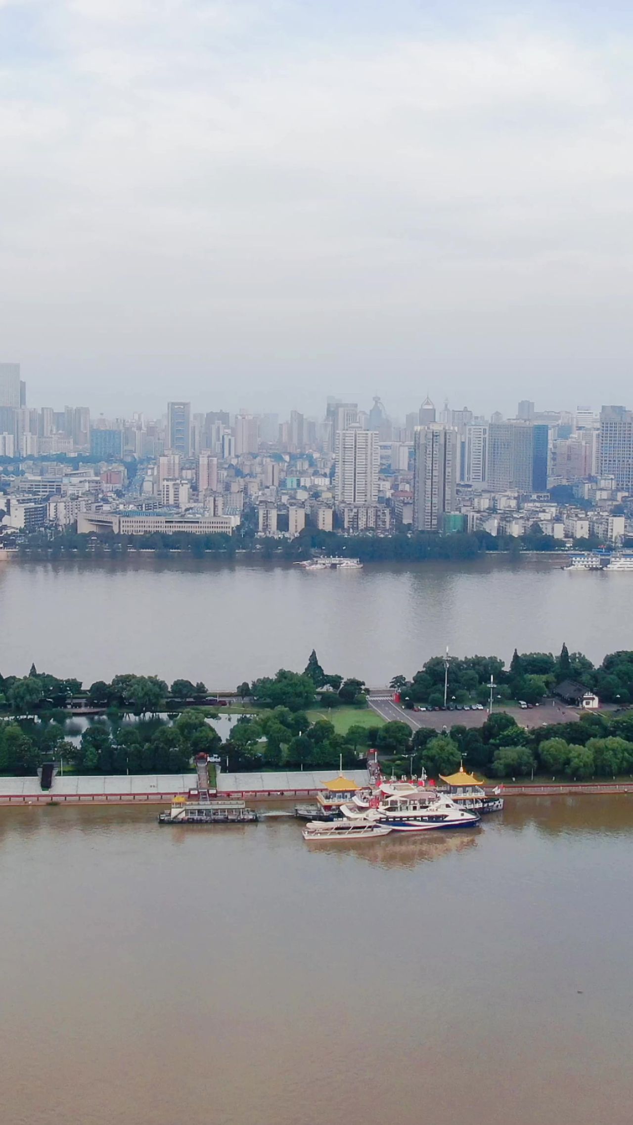 航拍湖南长沙城市风光