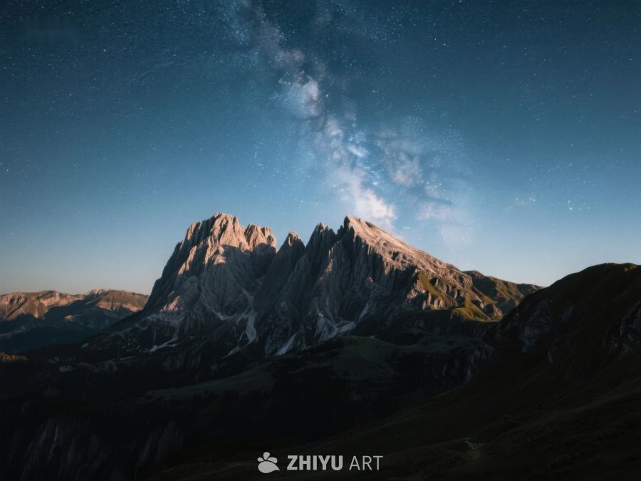 星空下的巍峨山脉 213