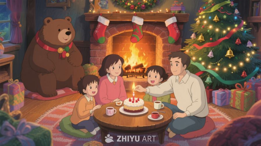 温馨圣诞夜，家人共庆生 271