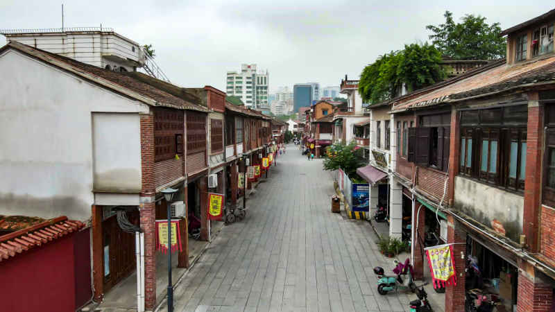 福建漳州城市风光航拍图 