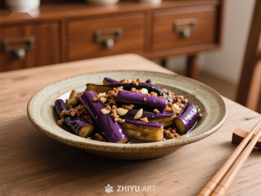 紫苏茄子炒肉末 1188