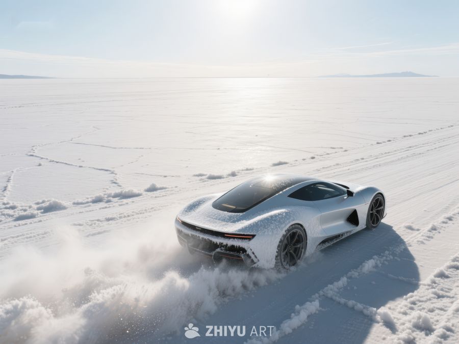 未来感跑车雪地疾驰 317