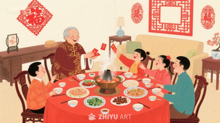 家庭围炉共庆新年 538