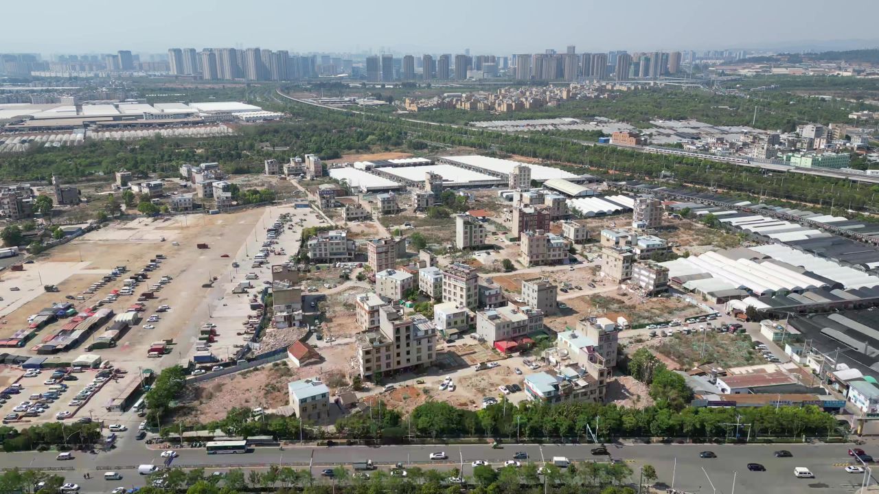  昆明斗南花市航拍