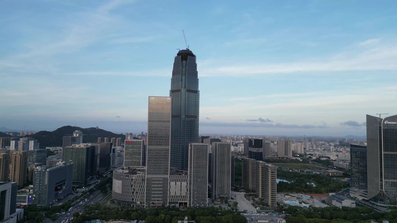  航拍台州天盛中心金融大厦