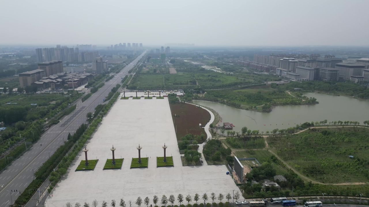  河南开封市民广场航拍