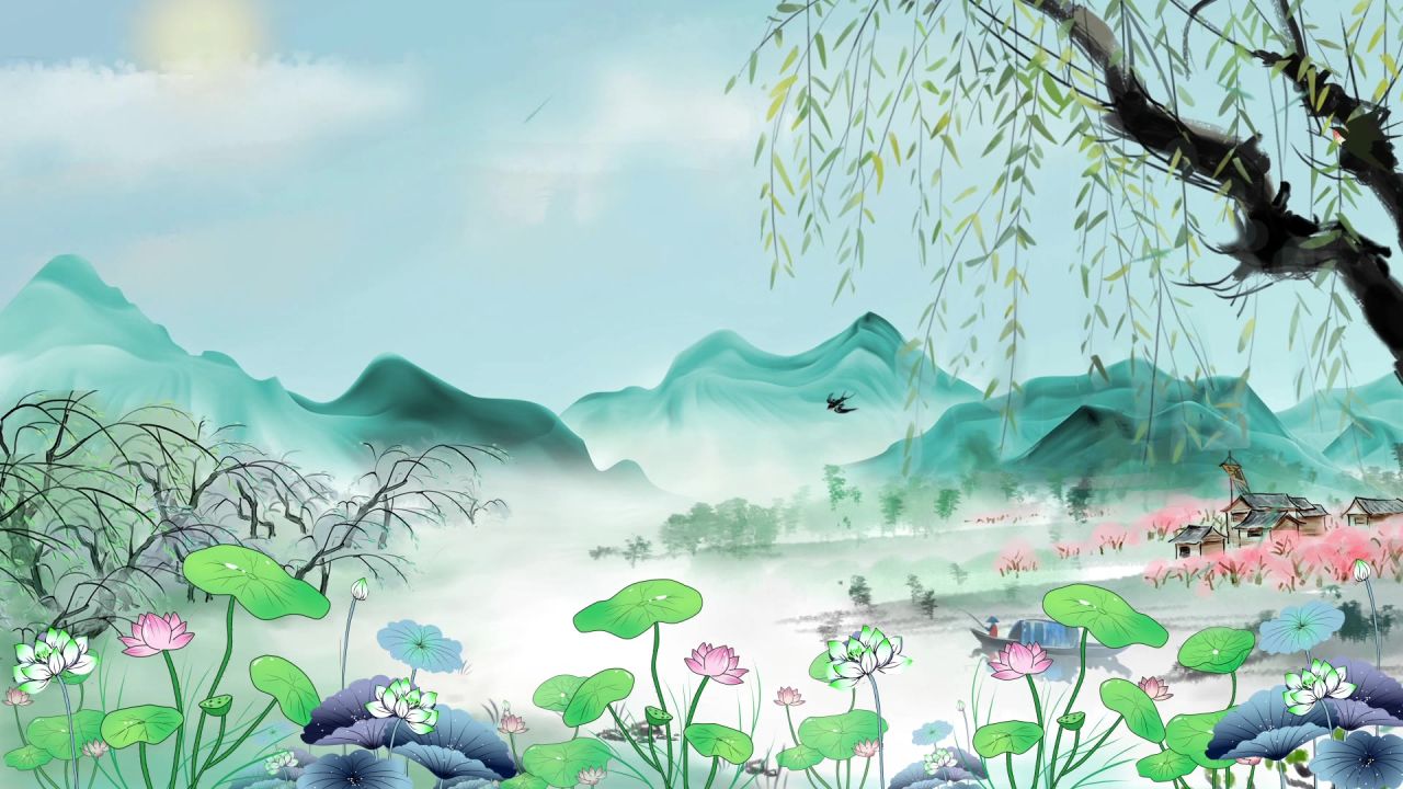 中国古风国潮穿梭推进舞蹈舞台LED背景视频素材 25
