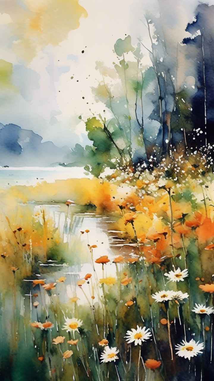 克劳德·莫内风格，一朵野花 27