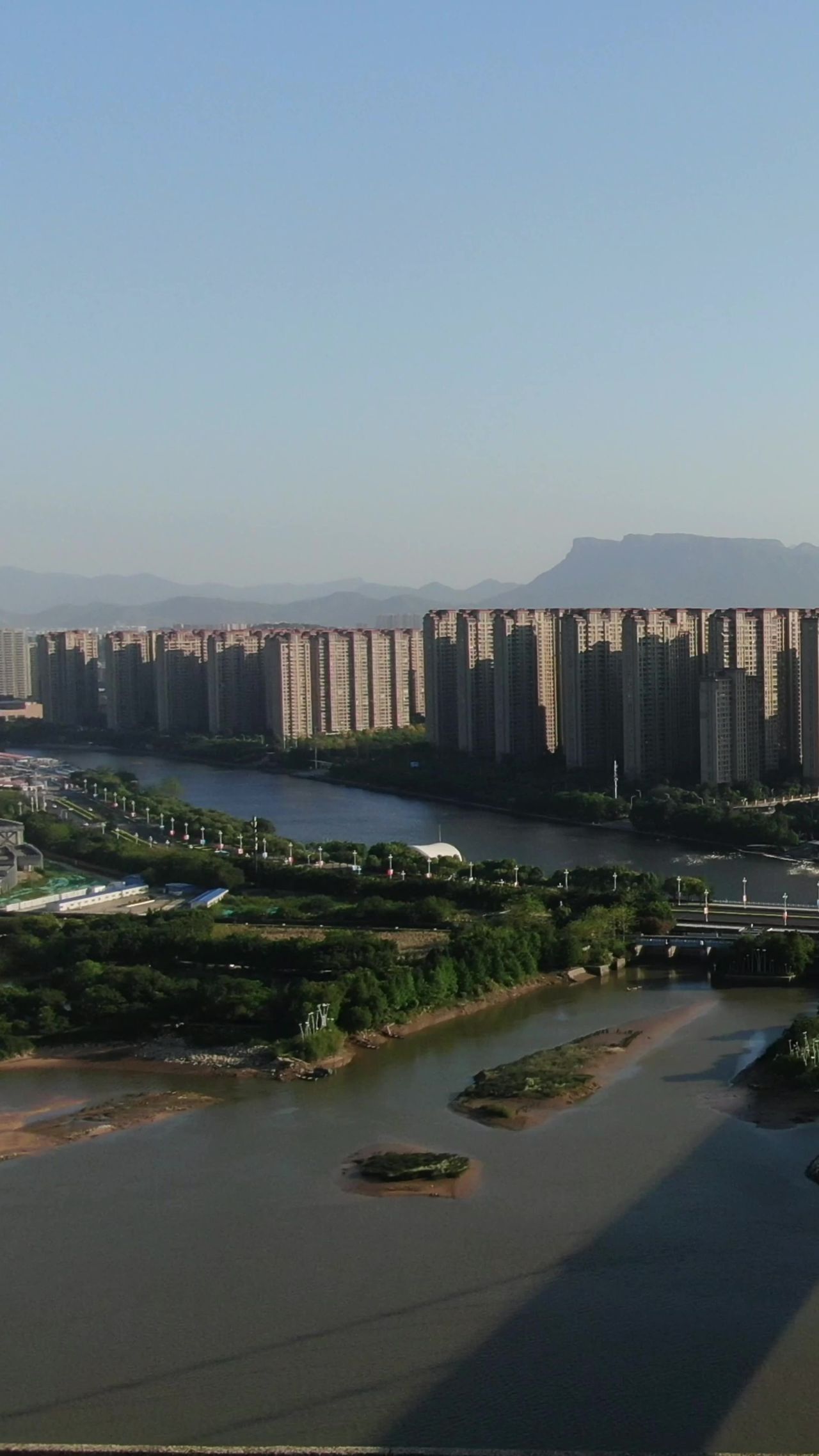  福建福州城市风光竖屏航拍