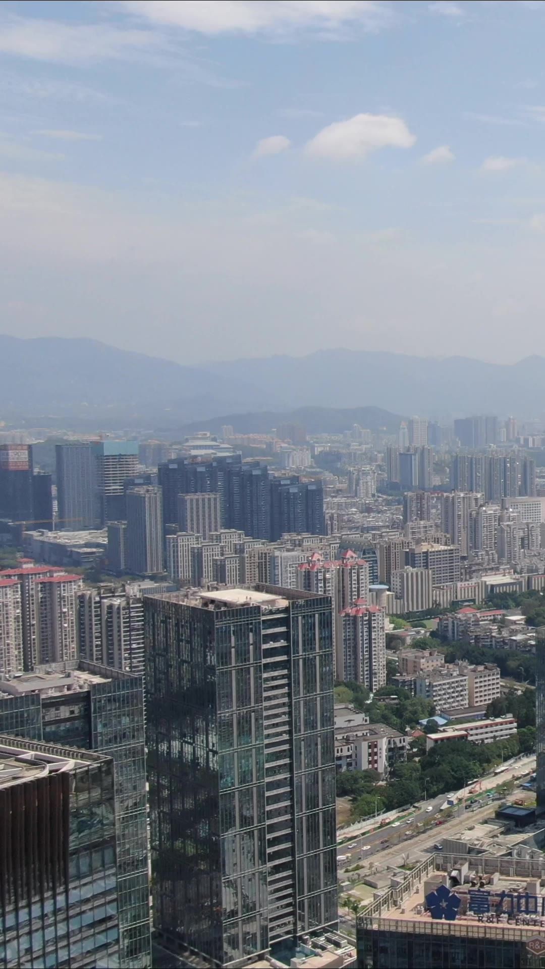 城市航拍福建闽江商务区竖屏航拍