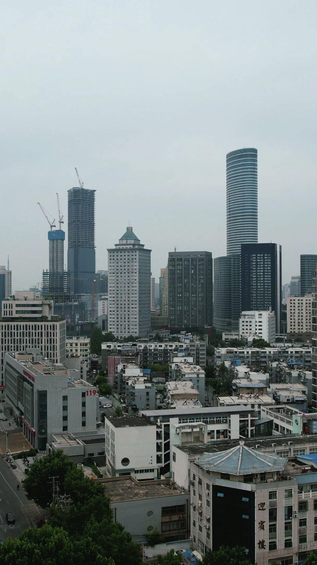 江苏徐州城市风光竖屏航拍 