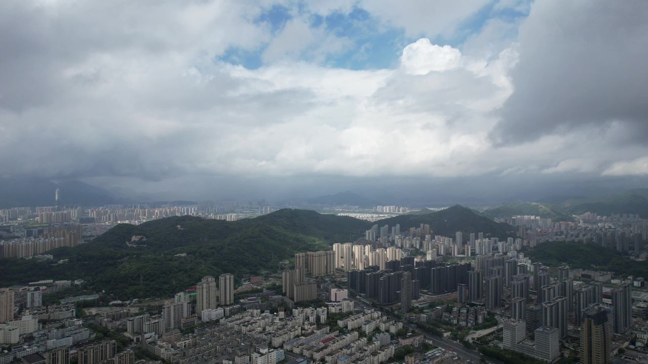 浙江温州城市建设航拍 