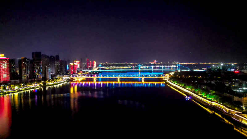 湖北襄阳城市风光航拍摄影图