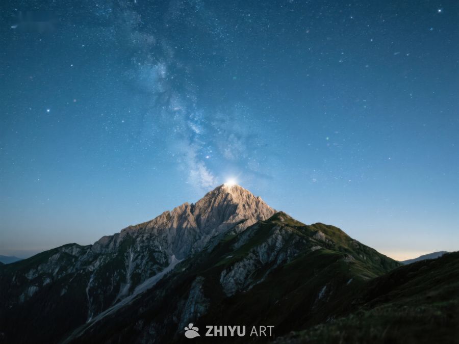 星空下的巍峨山峰 214