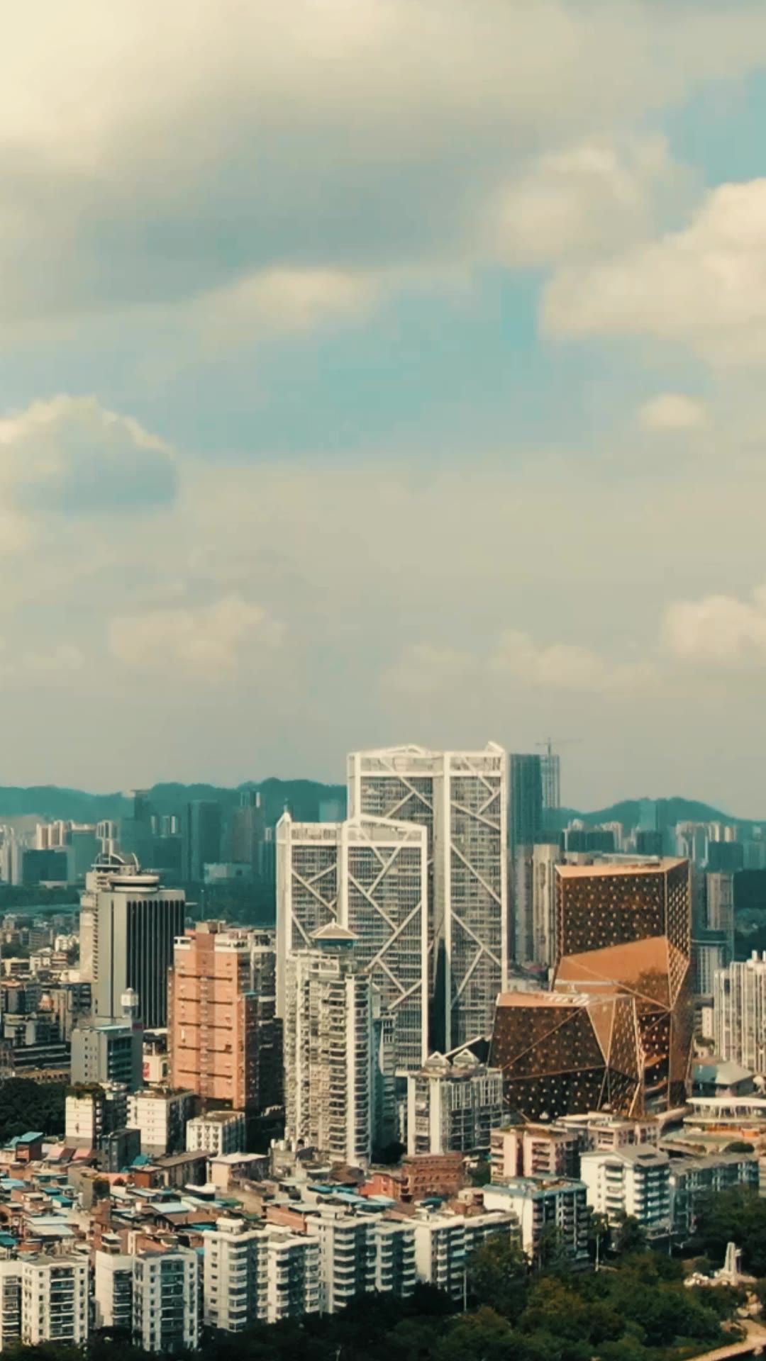 广西柳州城市风光移动延时竖屏