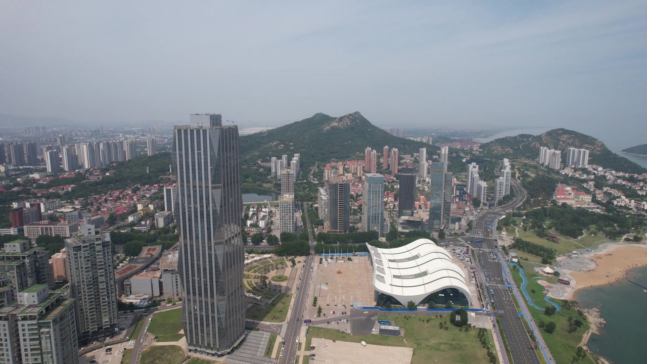江苏连云港城市风光航拍