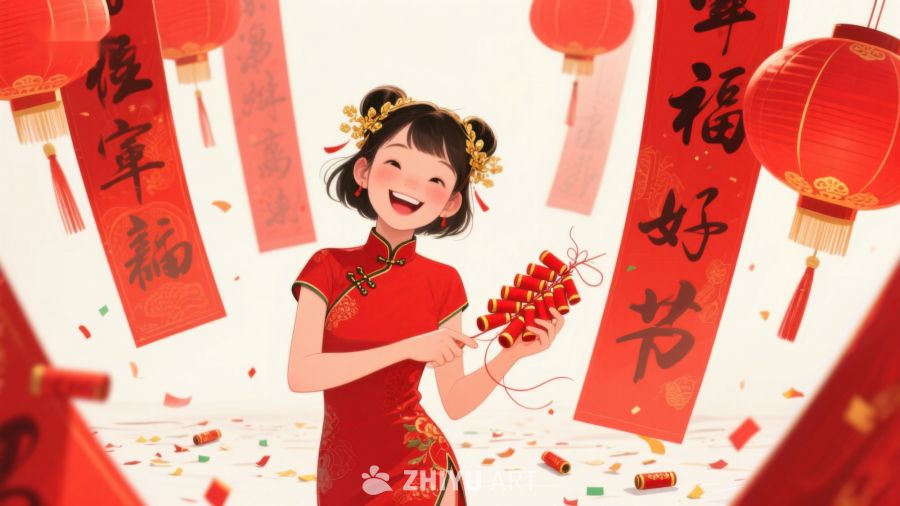 欢庆春节的女孩 396