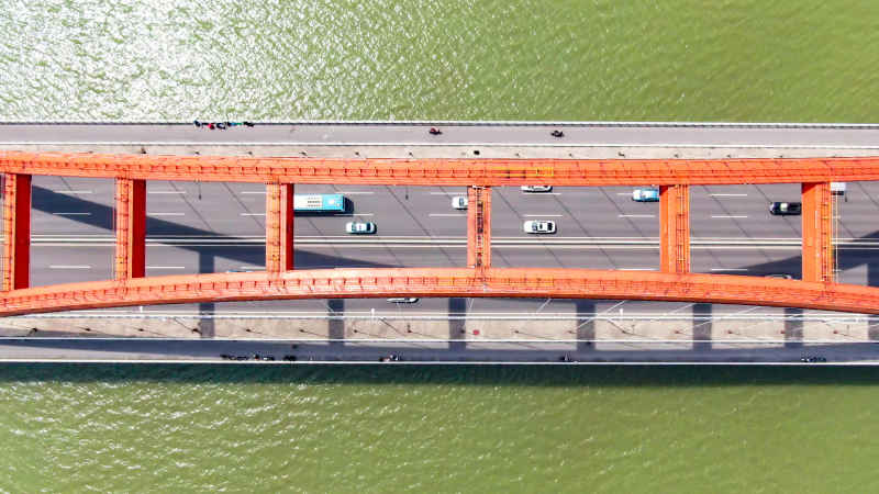 湖南长沙城市风光航拍摄影图 