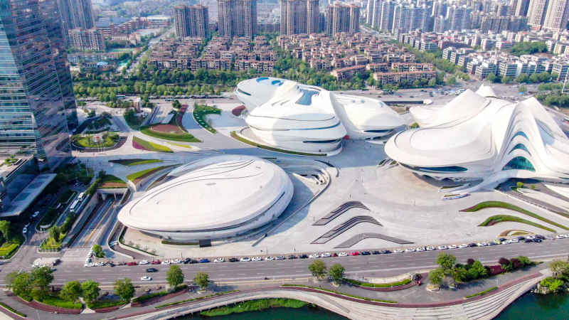 湖南长沙城市风光航拍摄影图 